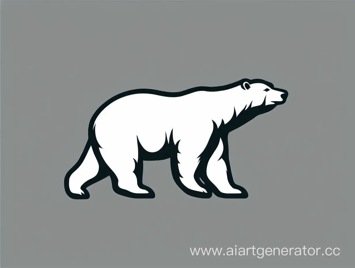 Minimalist-White-Bear-Silhouette-Logo-Design