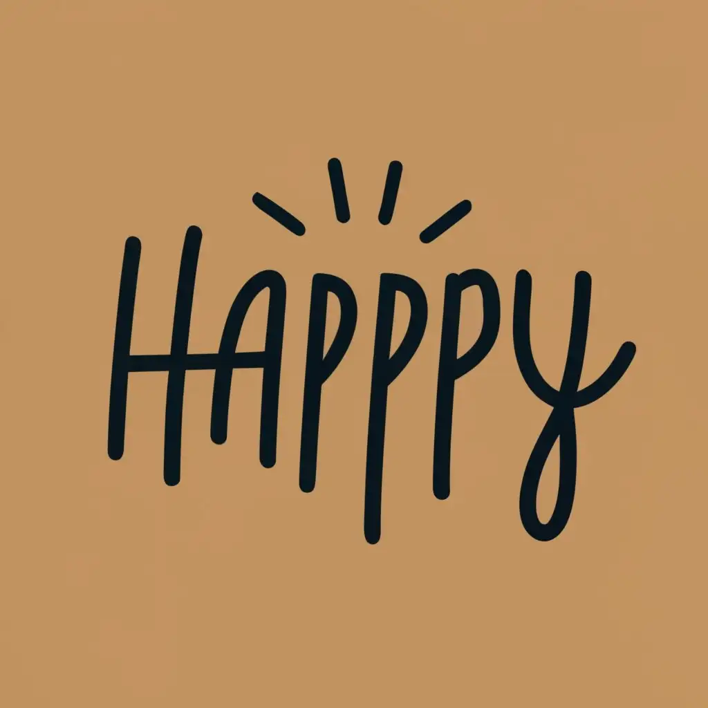 logo, Happy, with the text "Happy", typography