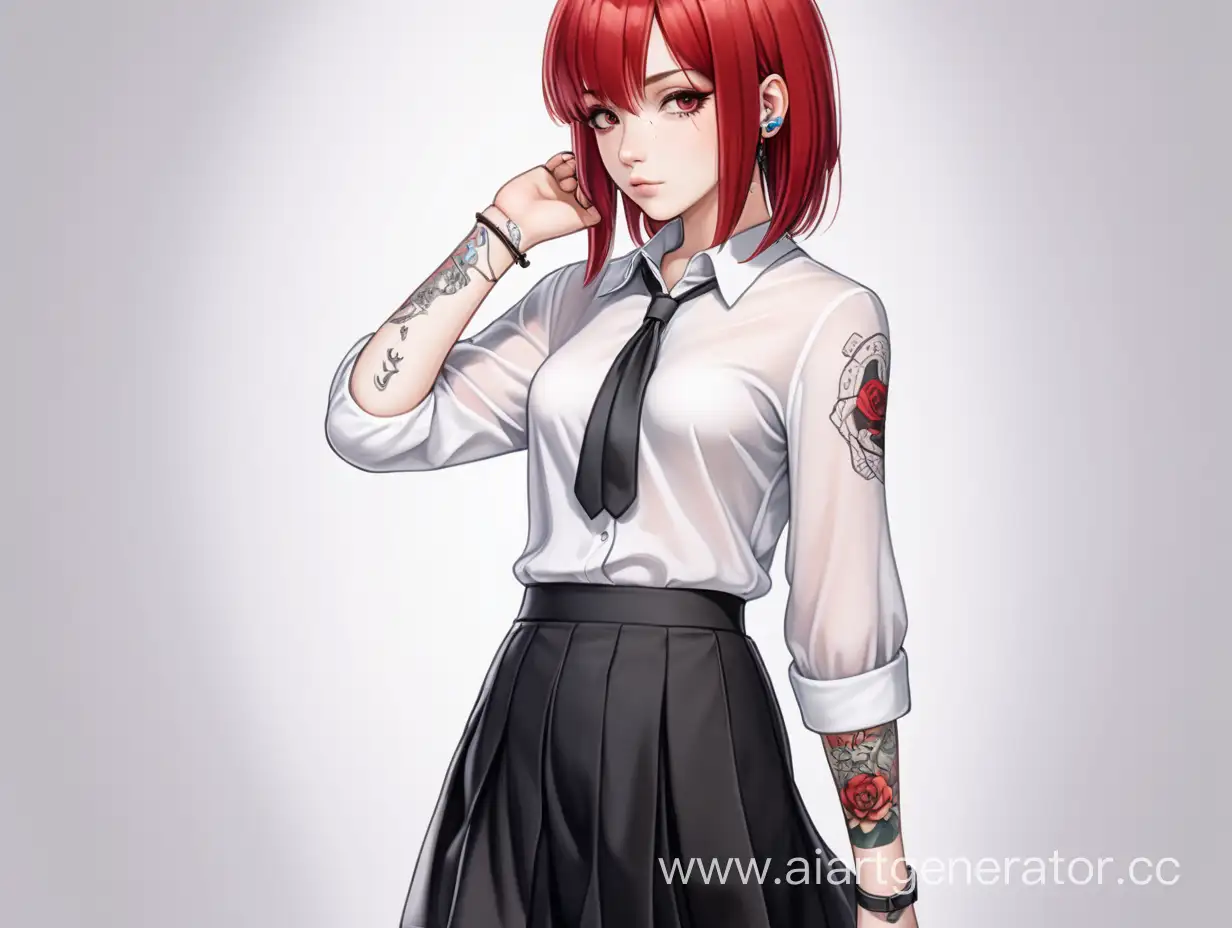 Anime-Style-RedHaired-Young-Woman-in-Chic-Black-and-White-Attire