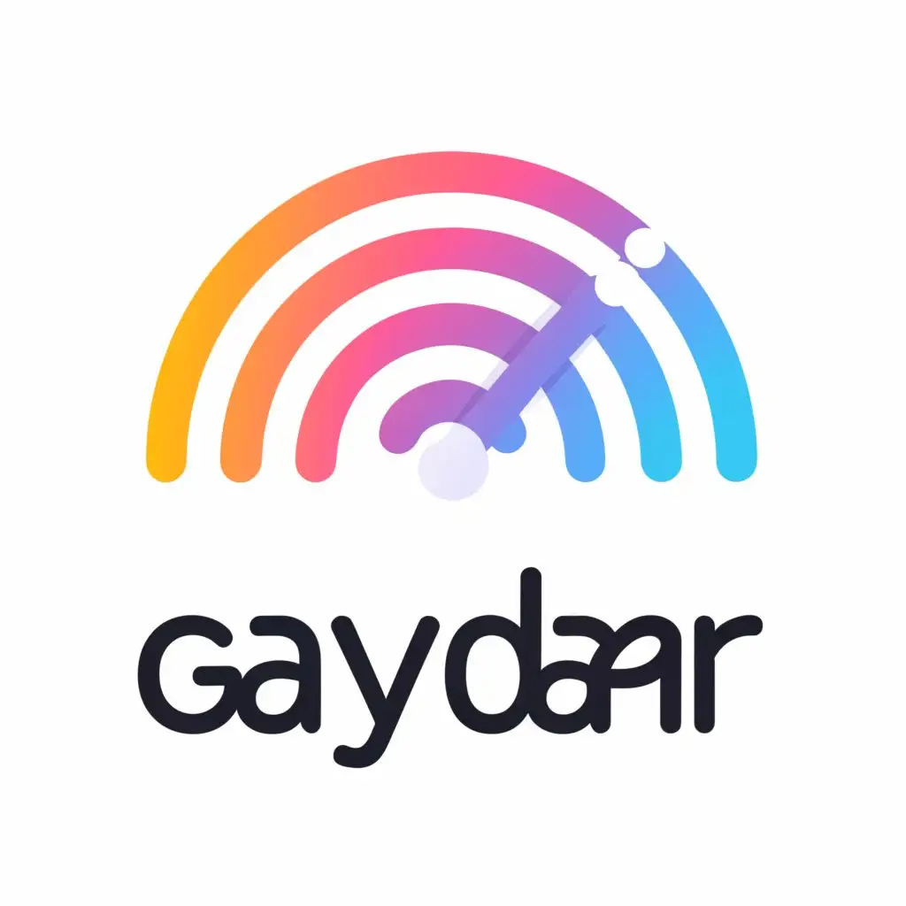 a logo design,with the text "GayDar", main symbol:Radar,Moderate,clear background