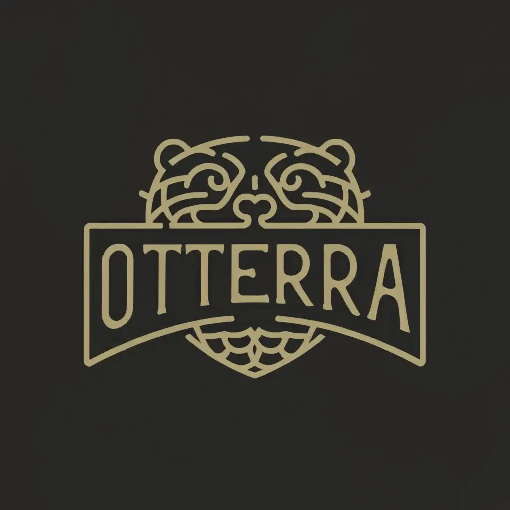 a logo design, with the text "Otterra", main symbol: a wireframe otter's head that uses limited lines, with a rugged appearance that feels like it would be good for an outdoor enthusiast brand, complex, to be used in the Entertainment industry, with a transparent background