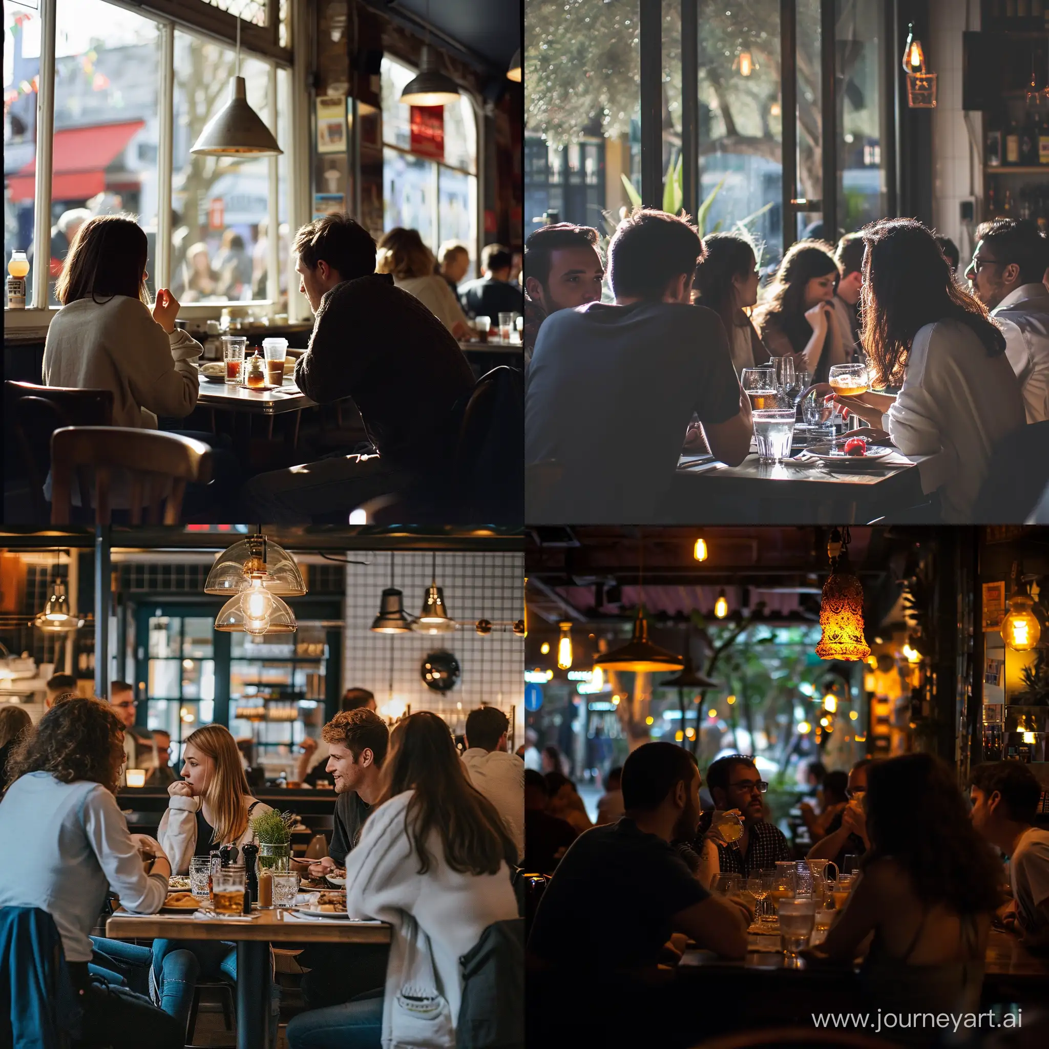 Casual-Dining-Moments-People-Enjoying-Food-at-the-Restaurant