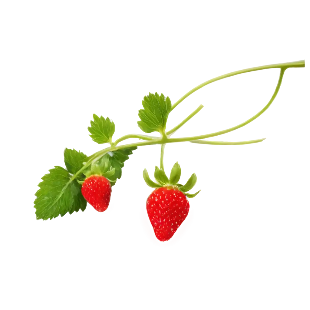 blooming strawberry with tendrils

