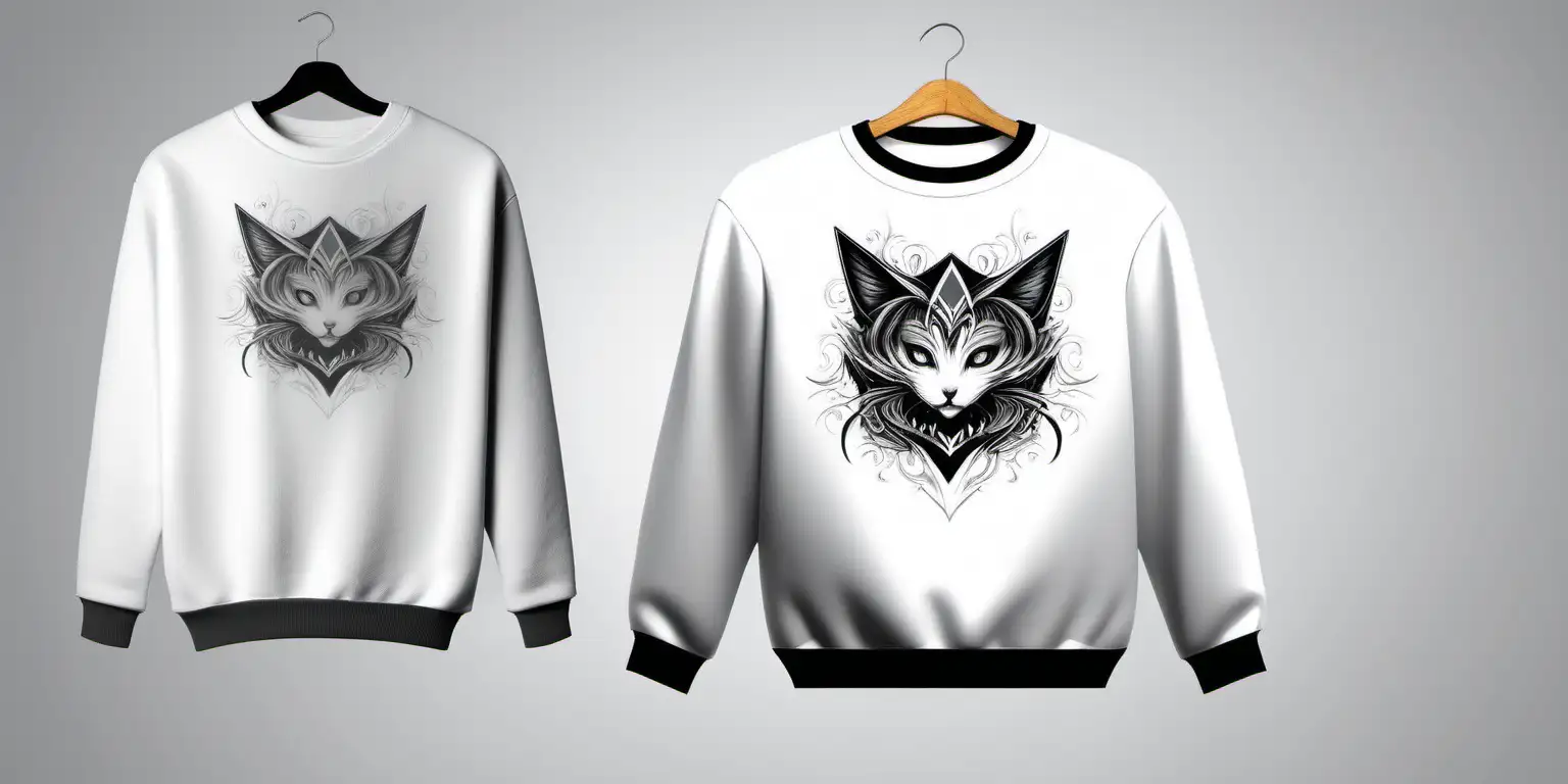 Trendy Sweatshirt Design Featuring Abstract Geometric Patterns