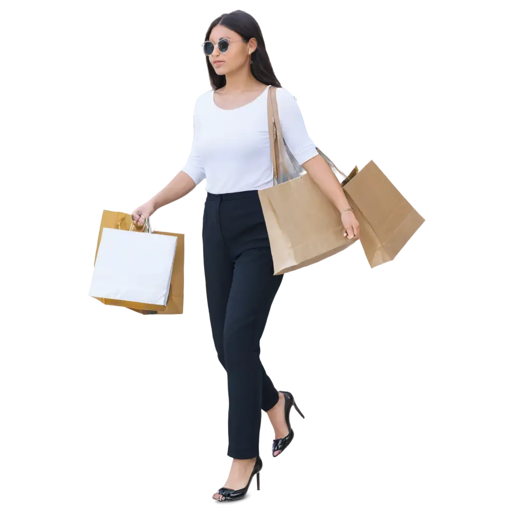 Vibrant-PNG-Image-of-a-Stylish-Shopping-Girl-Elevate-Your-Visual-Content-with-HighQuality-Transparency