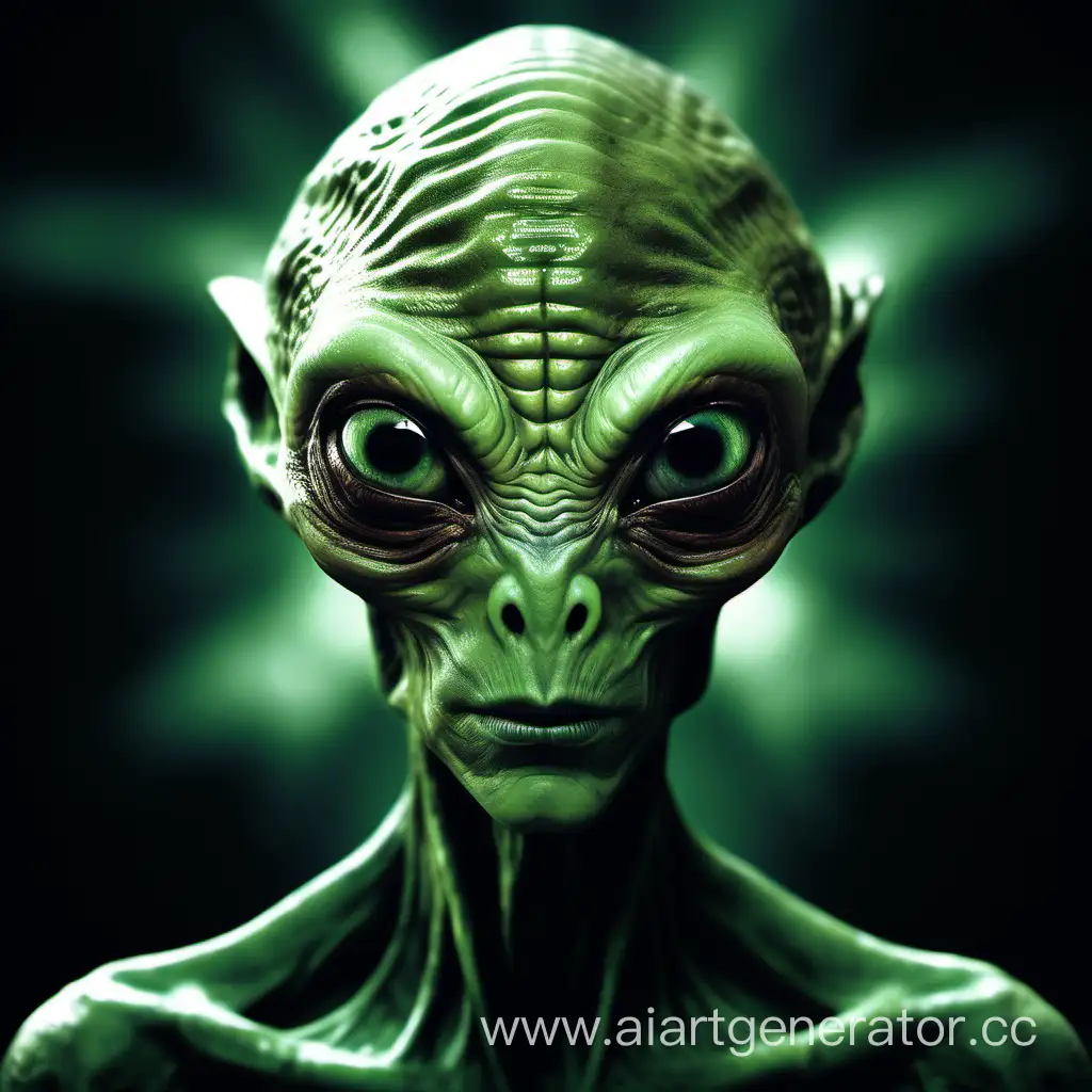 Mysterious-Alien-Portrait-with-Humanlike-Eyes-on-Black-Background