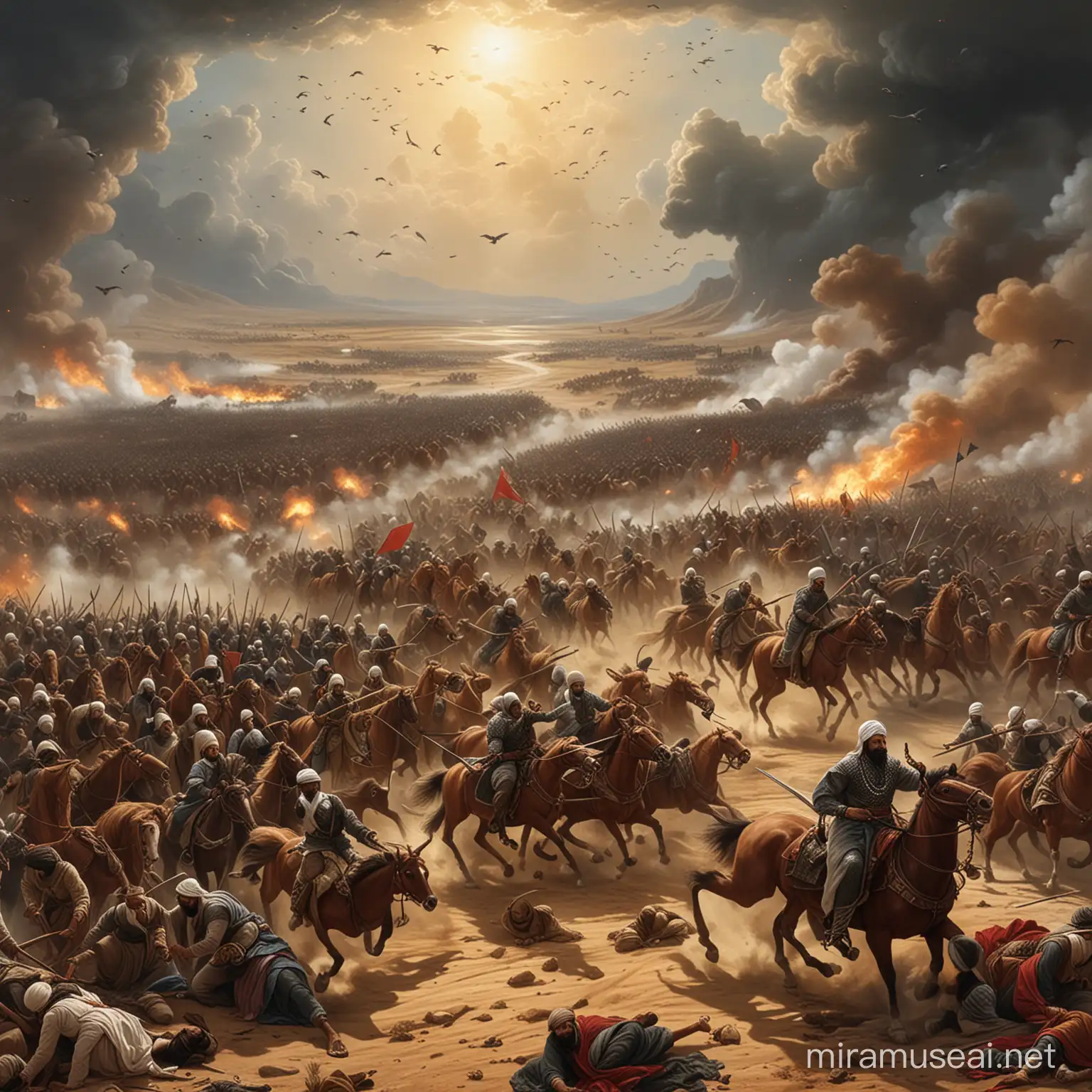 Epic Depiction of the Historic Battle of Qadisiyyah