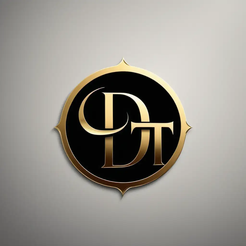 Elegant and Bold DBT Logo in Gold Black and White