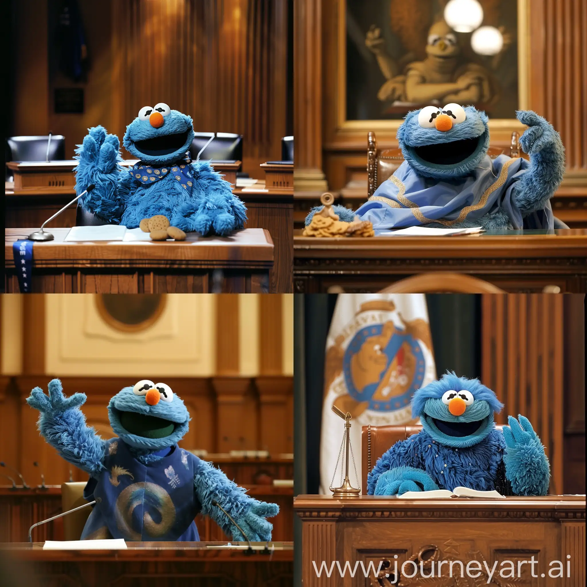 Cookie-Monster-Testifying-at-International-Court-of-Justice-in-The-Hague