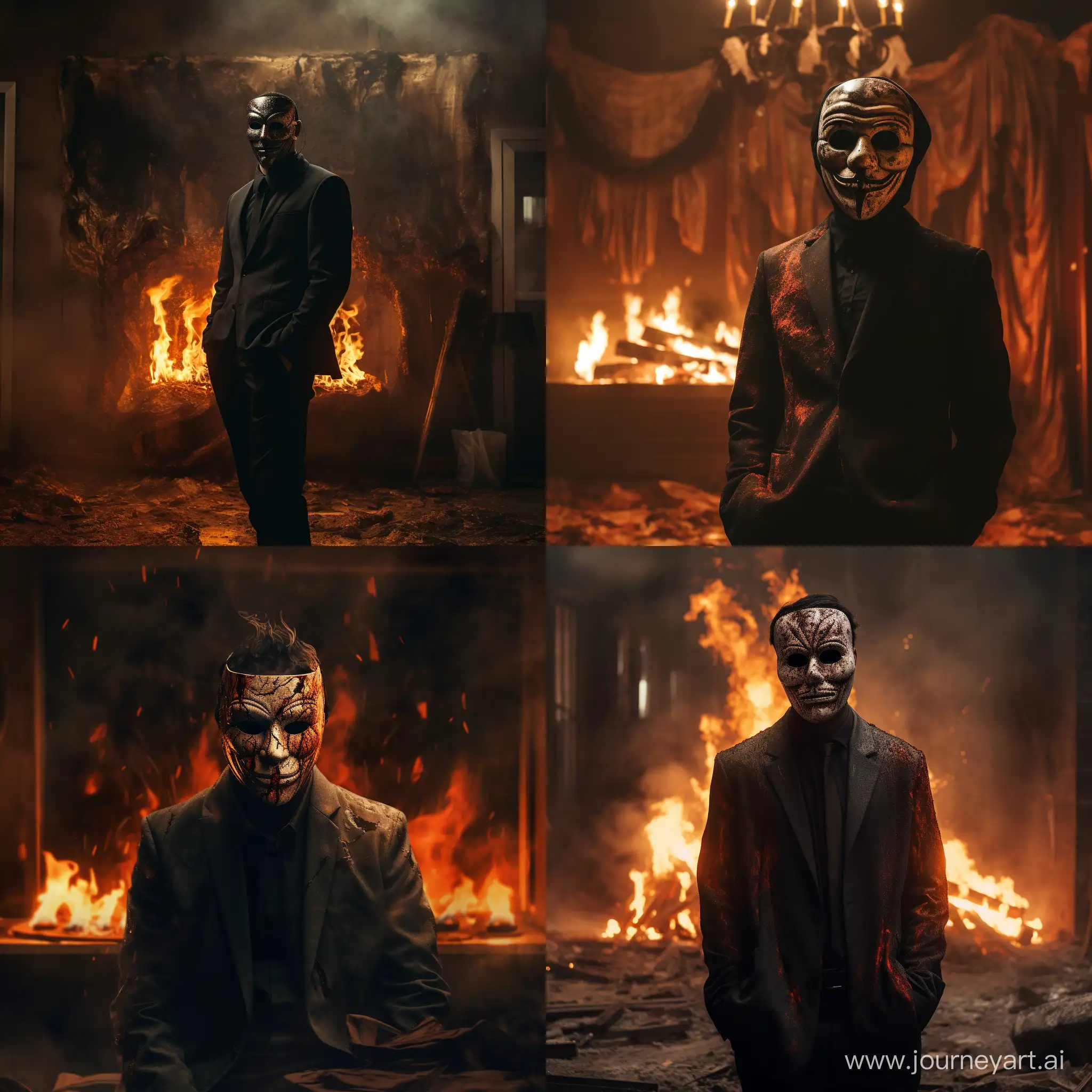 Anonymous-Masked-Man-in-a-Burning-Room
