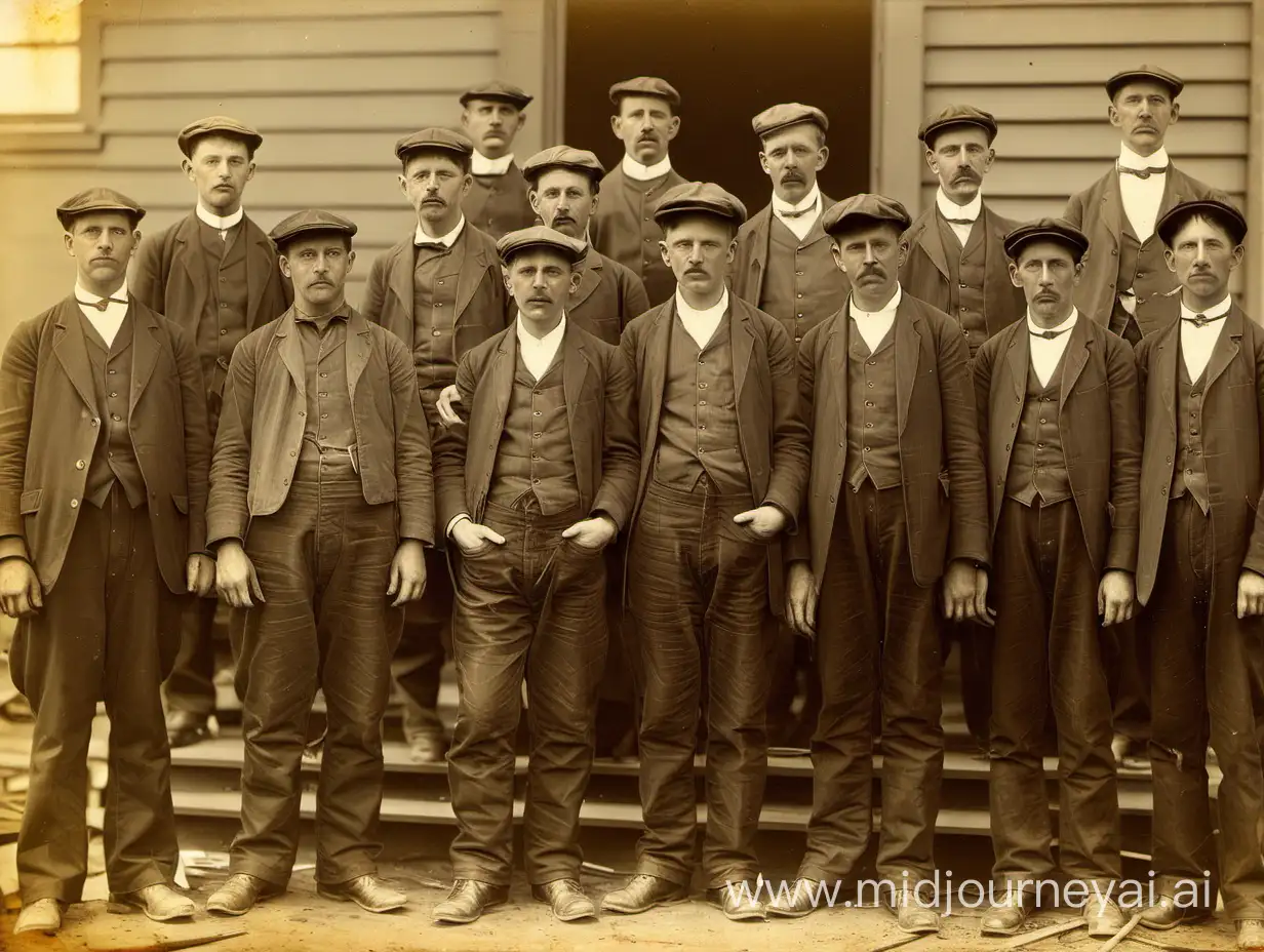 Historical Reconstruction of Skoolfire Rebuild Workers in 1910