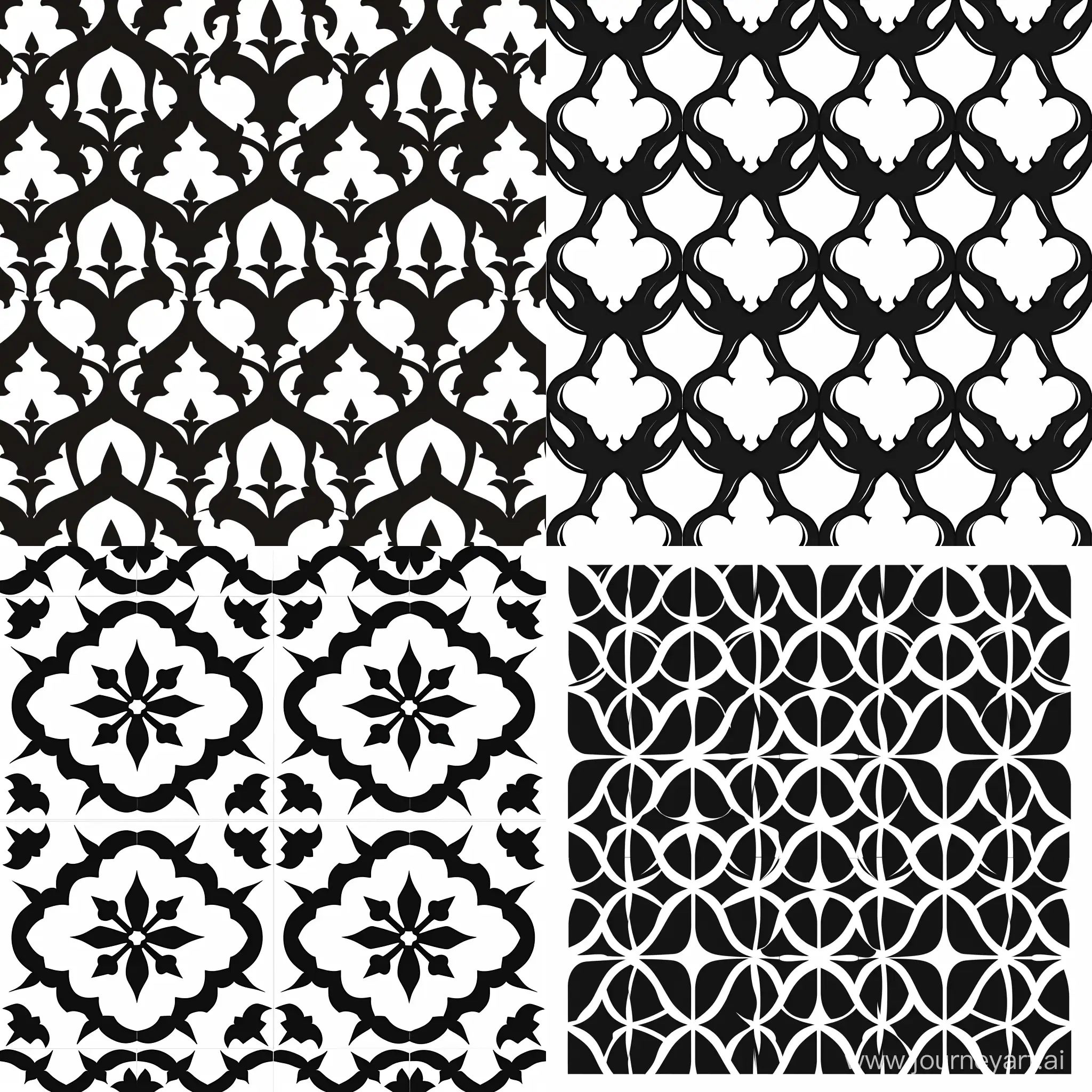 Elegant-Monochrome-Arabic-Pattern-Striking-Volumetric-Rows