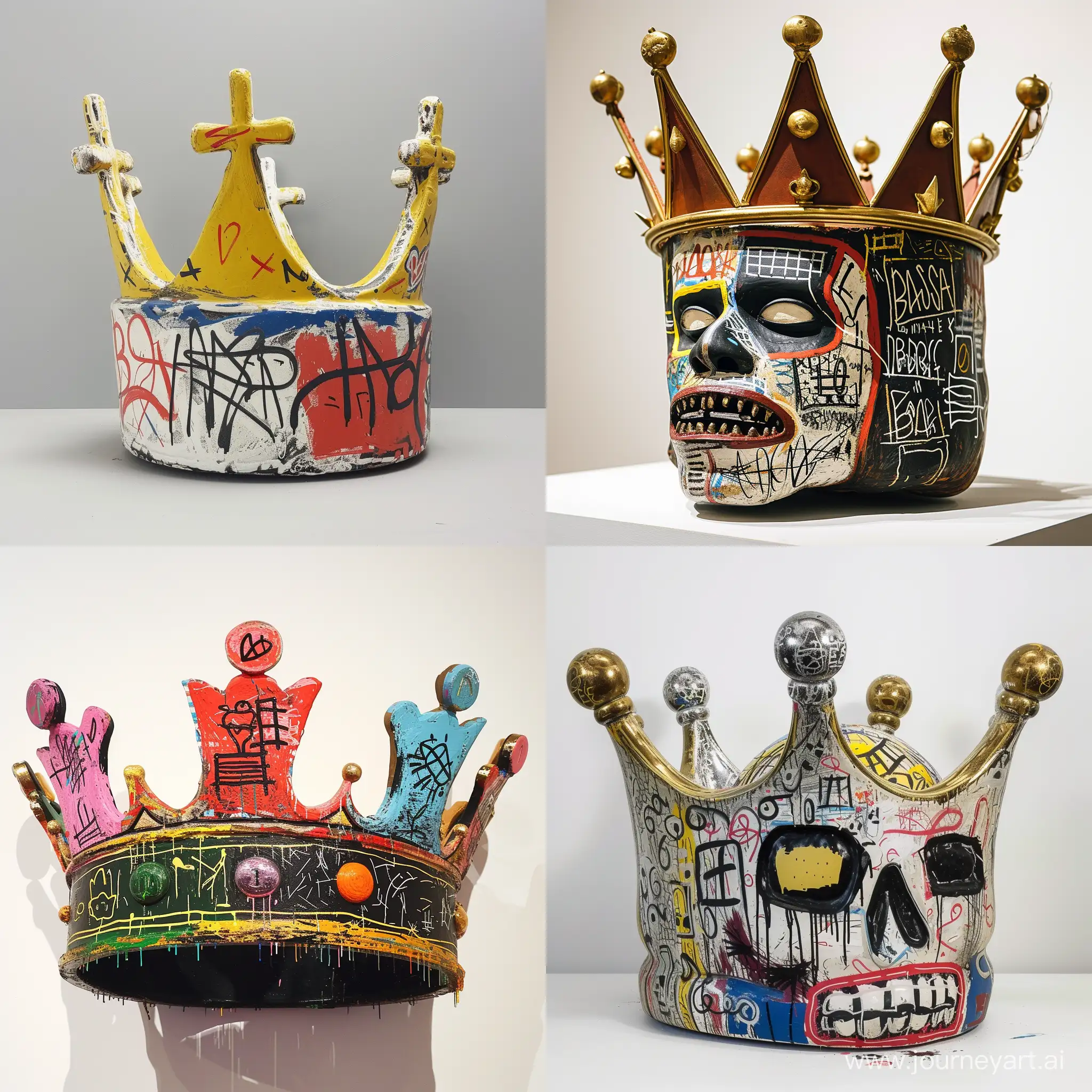 Vibrant-Basquiat-Crown-Artwork-with-Intricate-Details