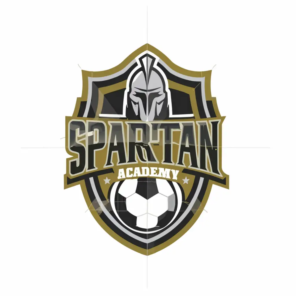 a logo design,with the text "SPARTAN  ACADEMY ", main symbol:SOCCER,Moderate,be used in Sports Fitness industry,clear background