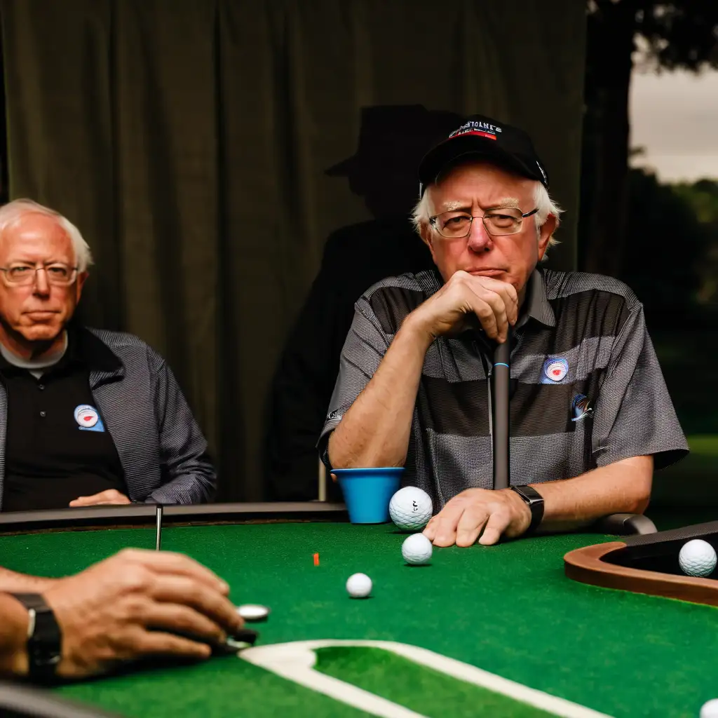Bernie Sanders Enjoying a Leisurely Round of Golf