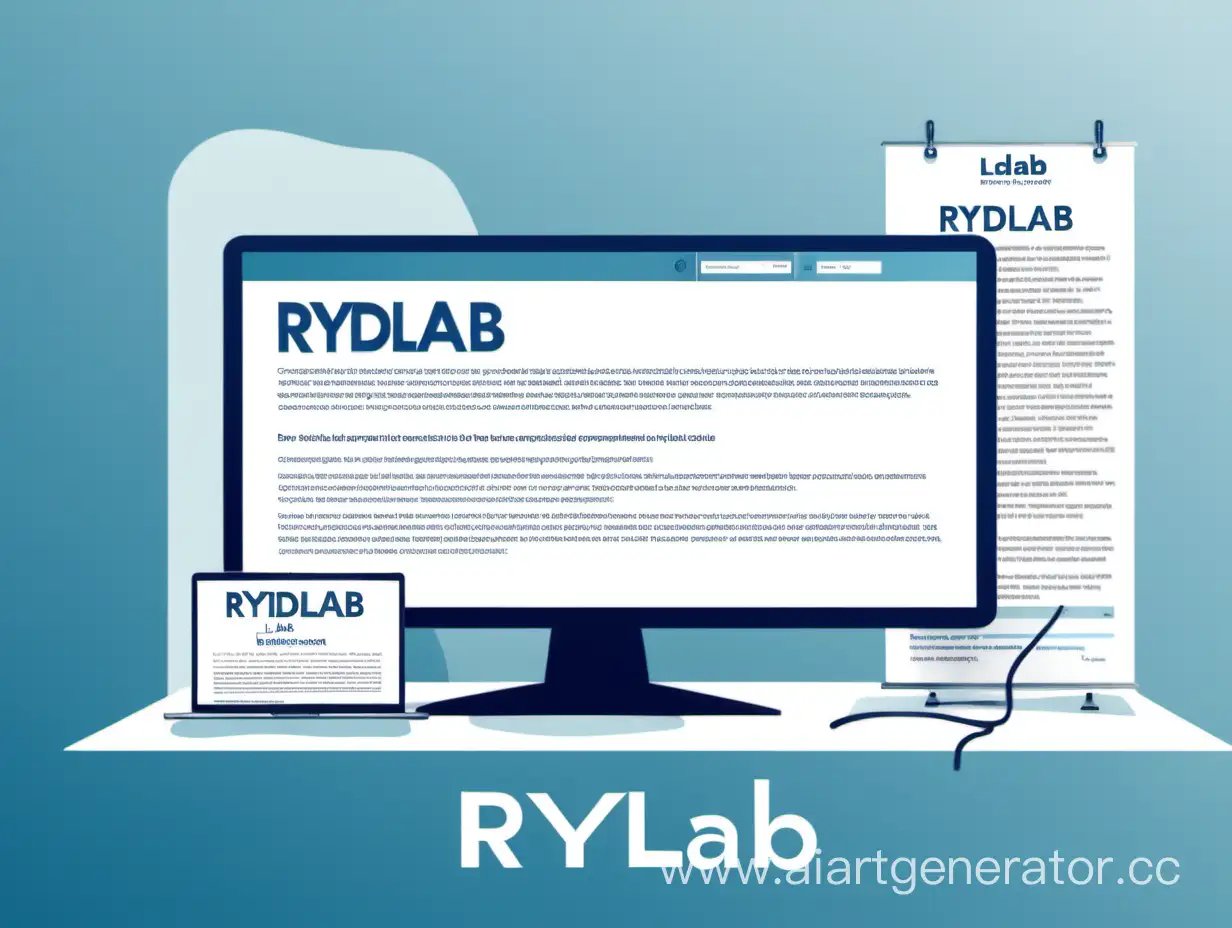 Необходимо сгенерировать изображение-баннер. На данном изображении должно быть указано имя компании RYDLAB и название модуля Contract Creation and Implementation.  Акцент необходимо сделать именно на название модуля.