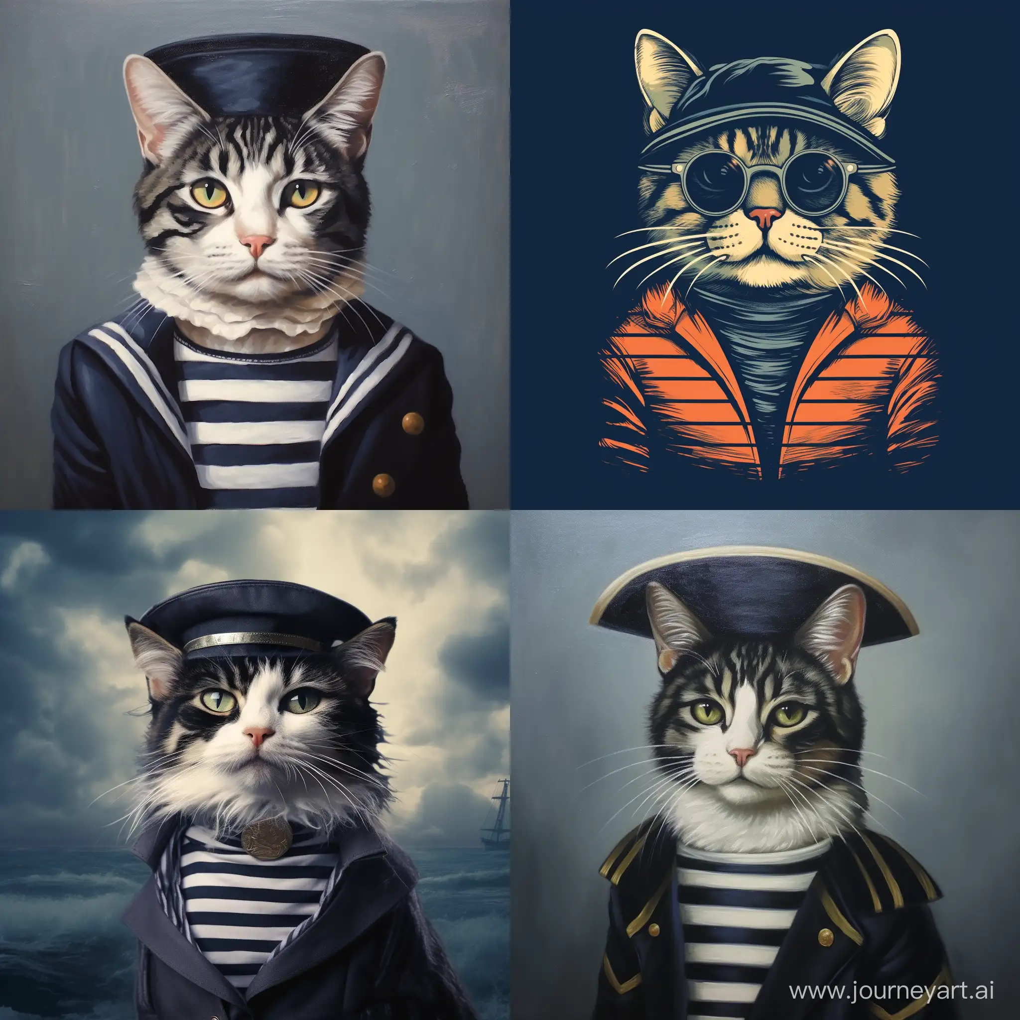 Sailor-Cat-with-Eye-Patch-in-Striped-Shirt