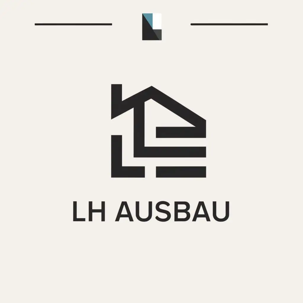 Logo-Design-For-LH-Ausbau-Minimalistic-Home-and-Build-Symbol-for-the-Technology-Industry