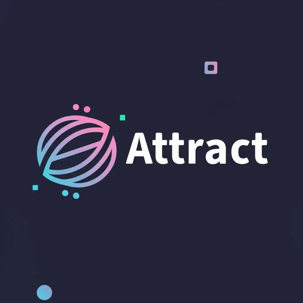 a logo design,with the text "Attract", main symbol:The World,Moderate,be used in Internet industry,clear background