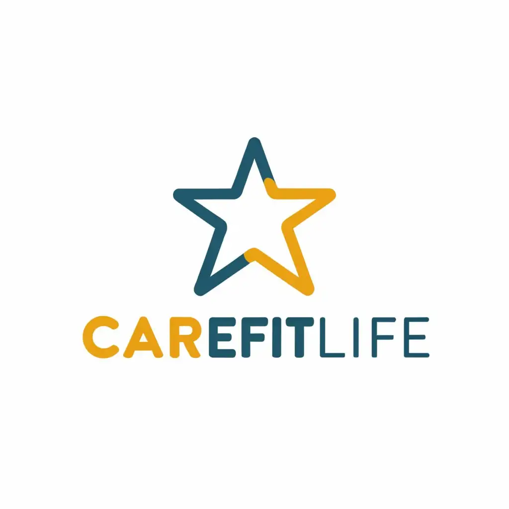 a logo design,with the text "CareFitLife", main symbol:Star,Moderate,be used in Sports Fitness industry,clear background