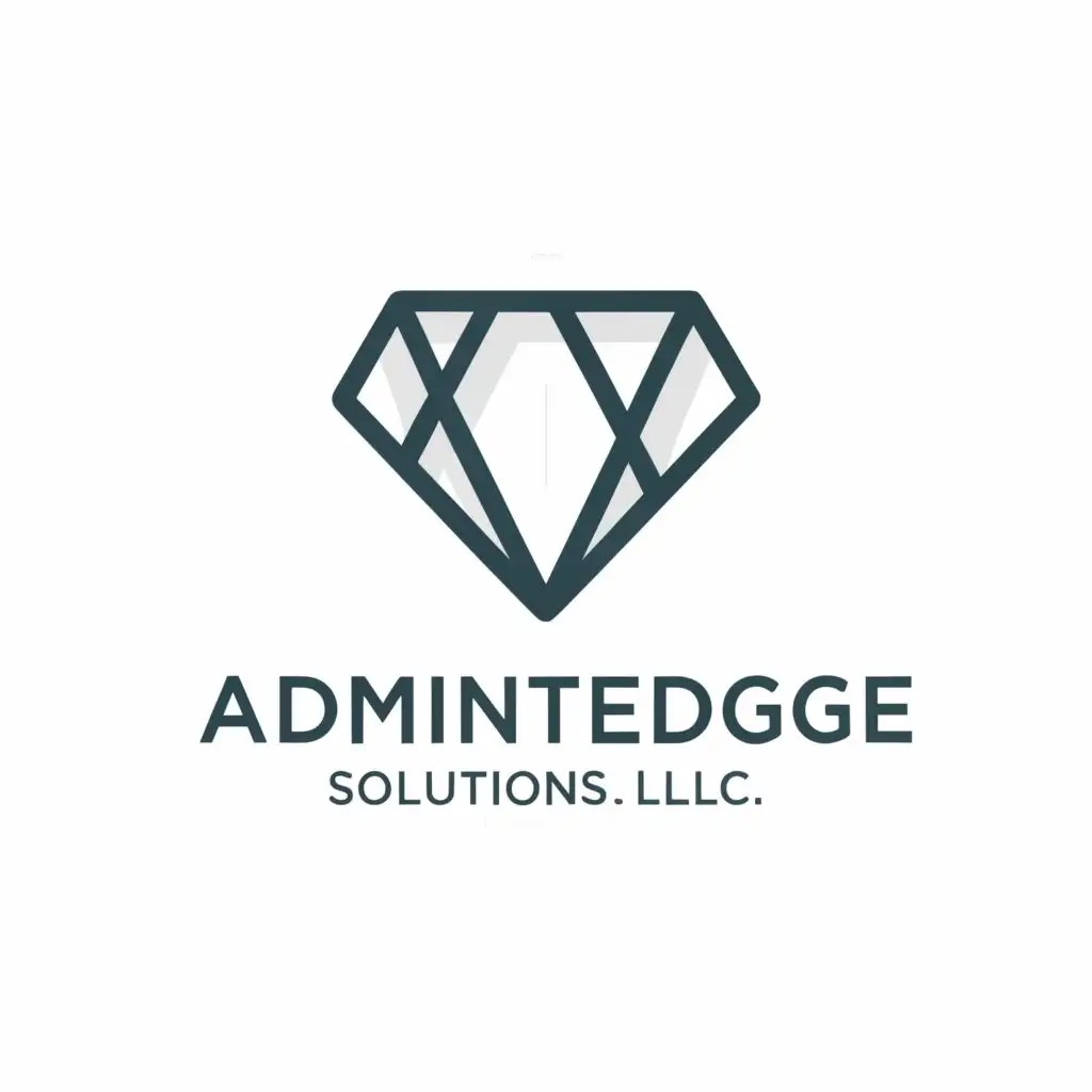 a logo design,with the text "AdminEdge Solutions LLC", main symbol:diamond,Minimalistic,be used in Technology industry,clear background