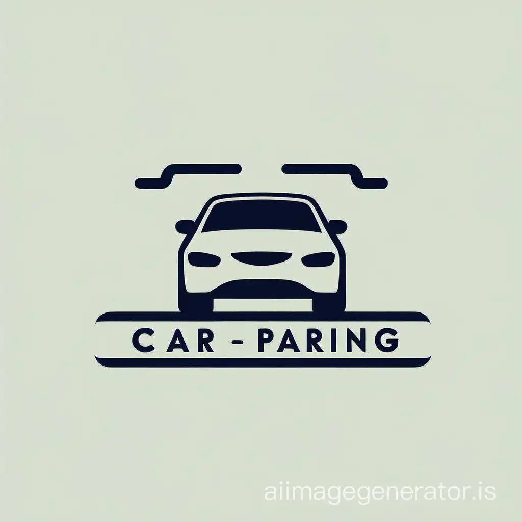 simple logo for car parking at the airport