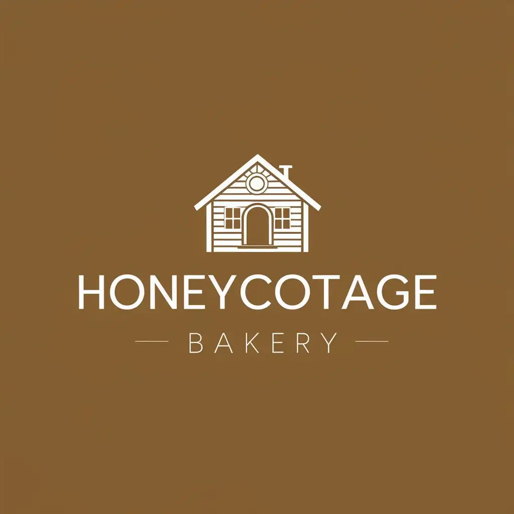 LOGO-Design-For-HoneyCottage-Bakery-Warm-and-Inviting-Typography-for-Restaurant-Industry