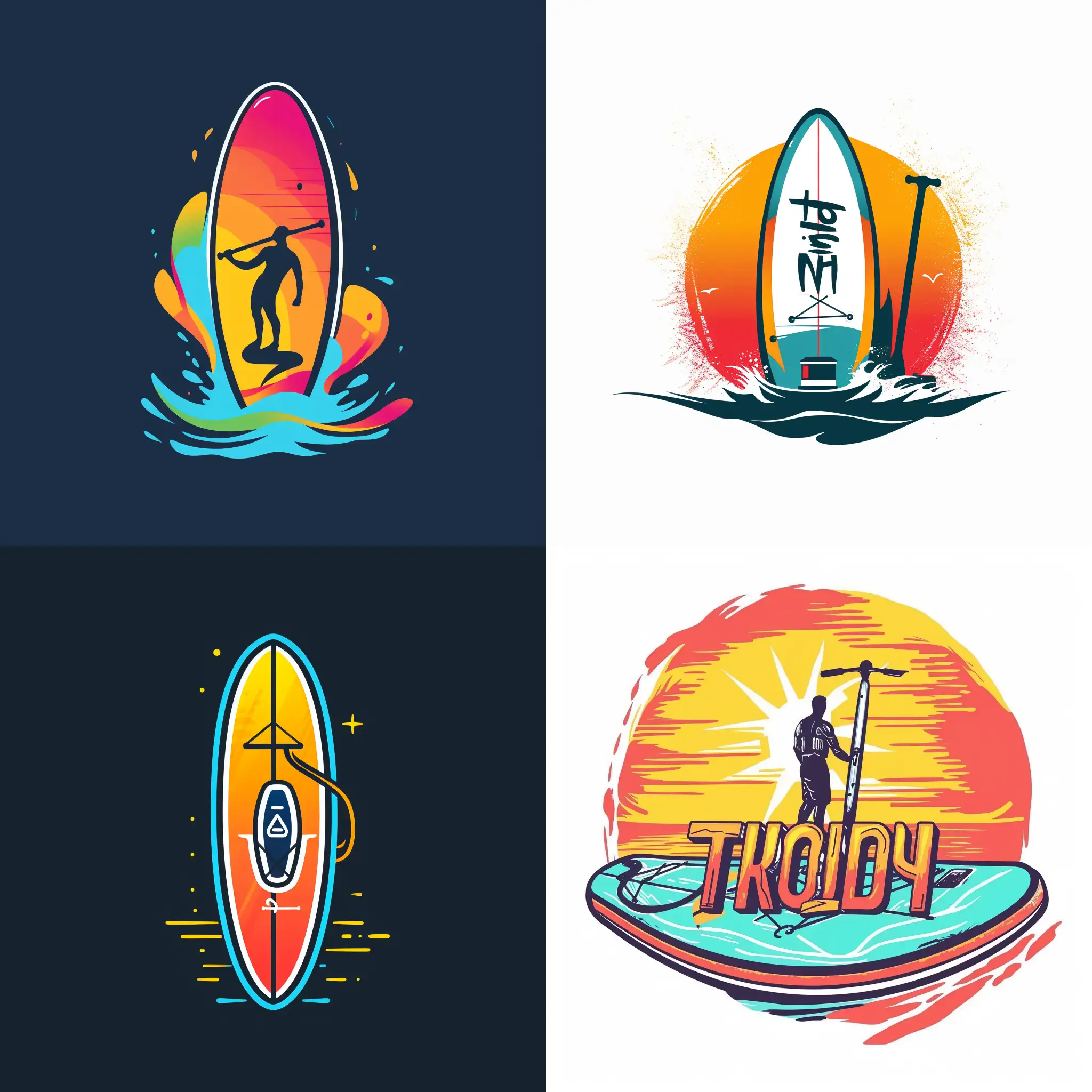Vibrant-Logo-for-Electric-Motor-SUP-Board-Rental-Company