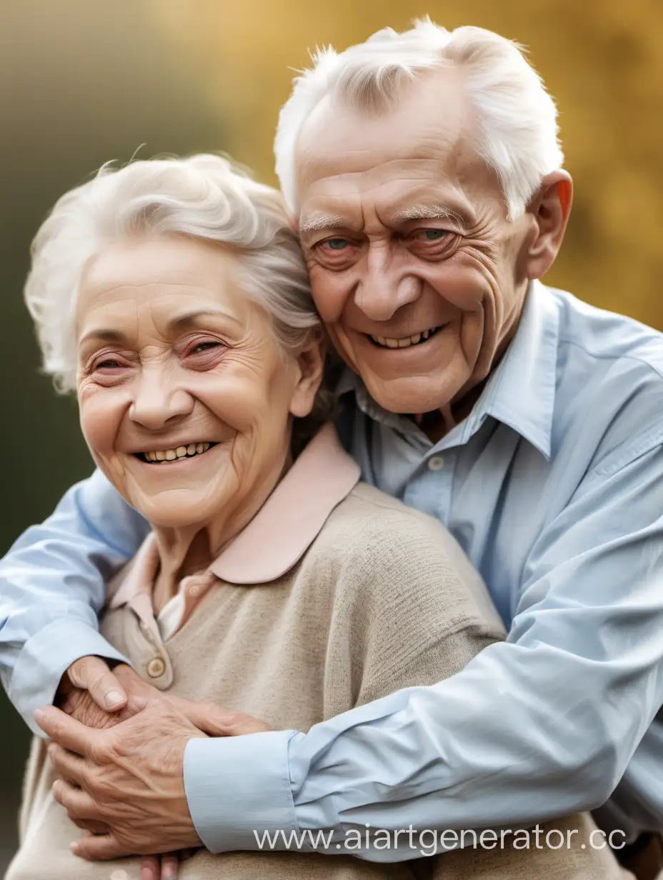 Happy-Elderly-Couple-Embracing-and-Smiling-Together