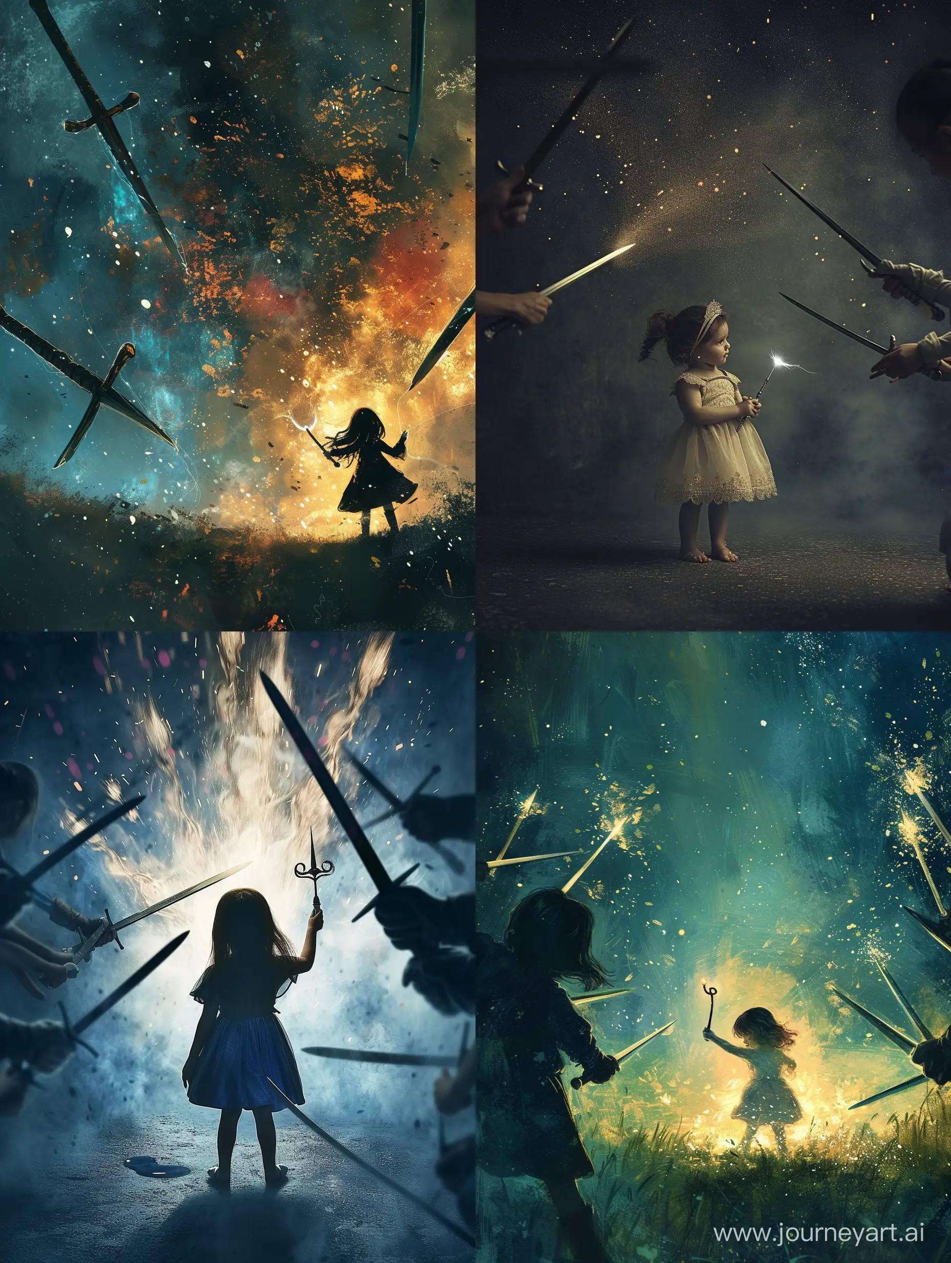 Enchanting-Battle-Magical-Girl-Defends-Against-Flying-Swords