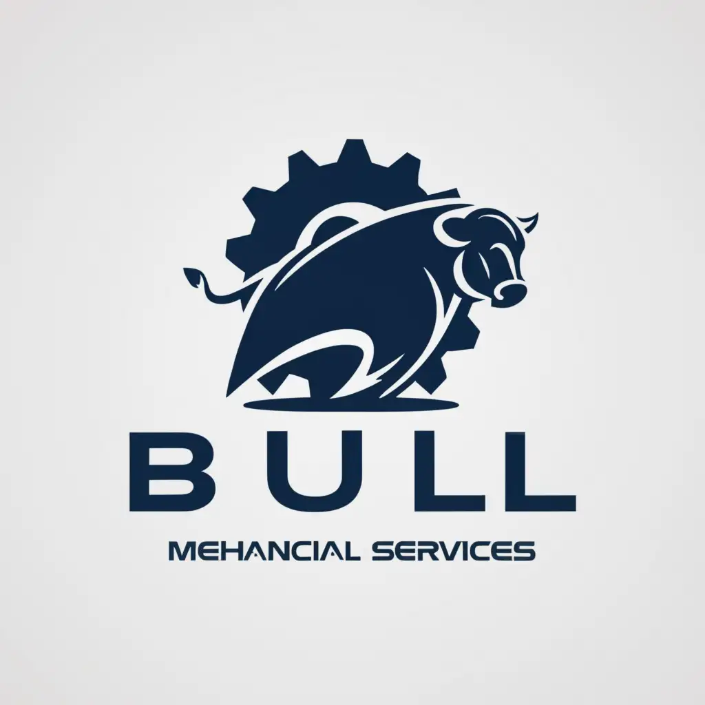 a logo design,with the text "bull mechanical services", main symbol:Unleashing optimum performance,Moderate,be used in Automotive industry,clear background