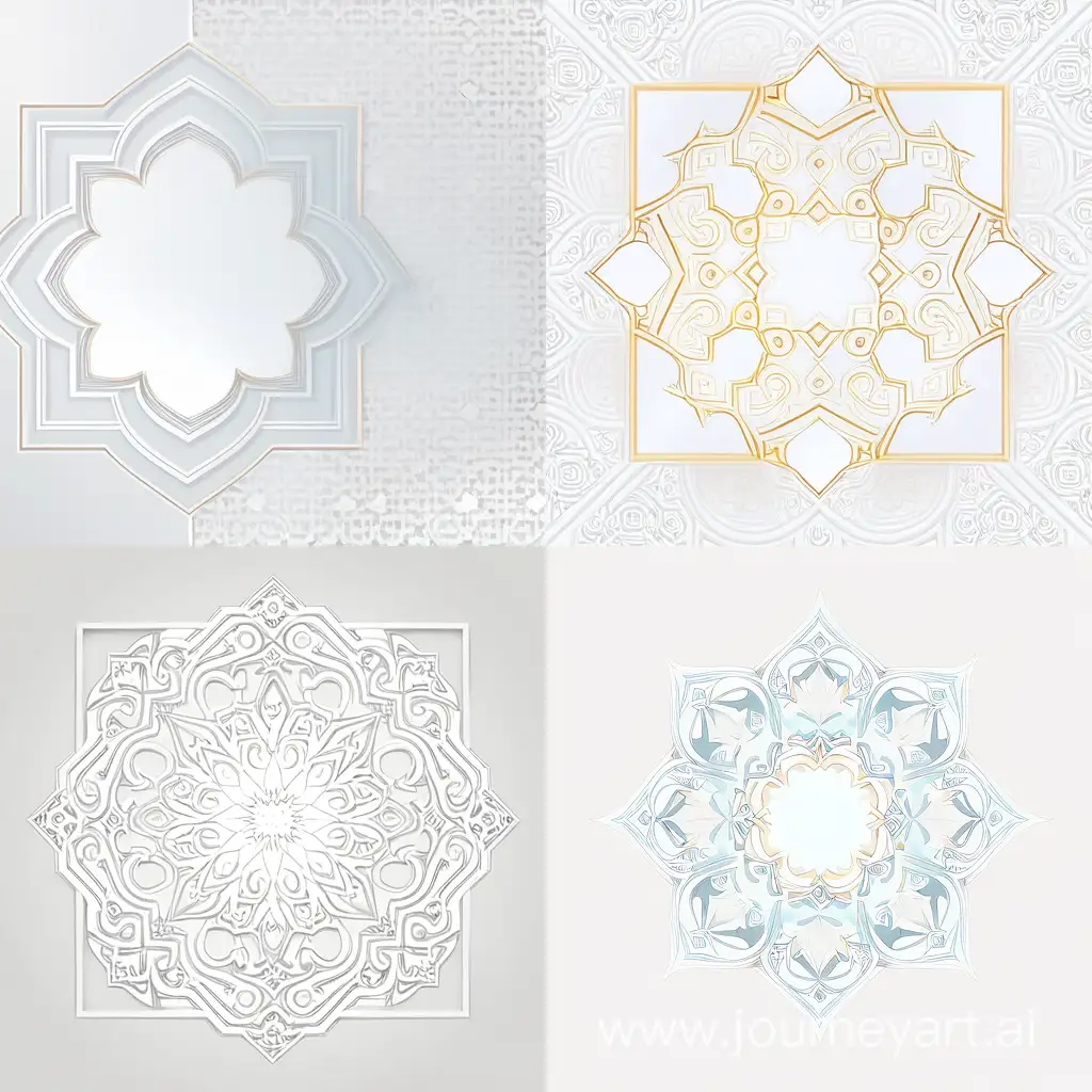 Modern-Minimalist-Islamic-Ornament-in-White-Background