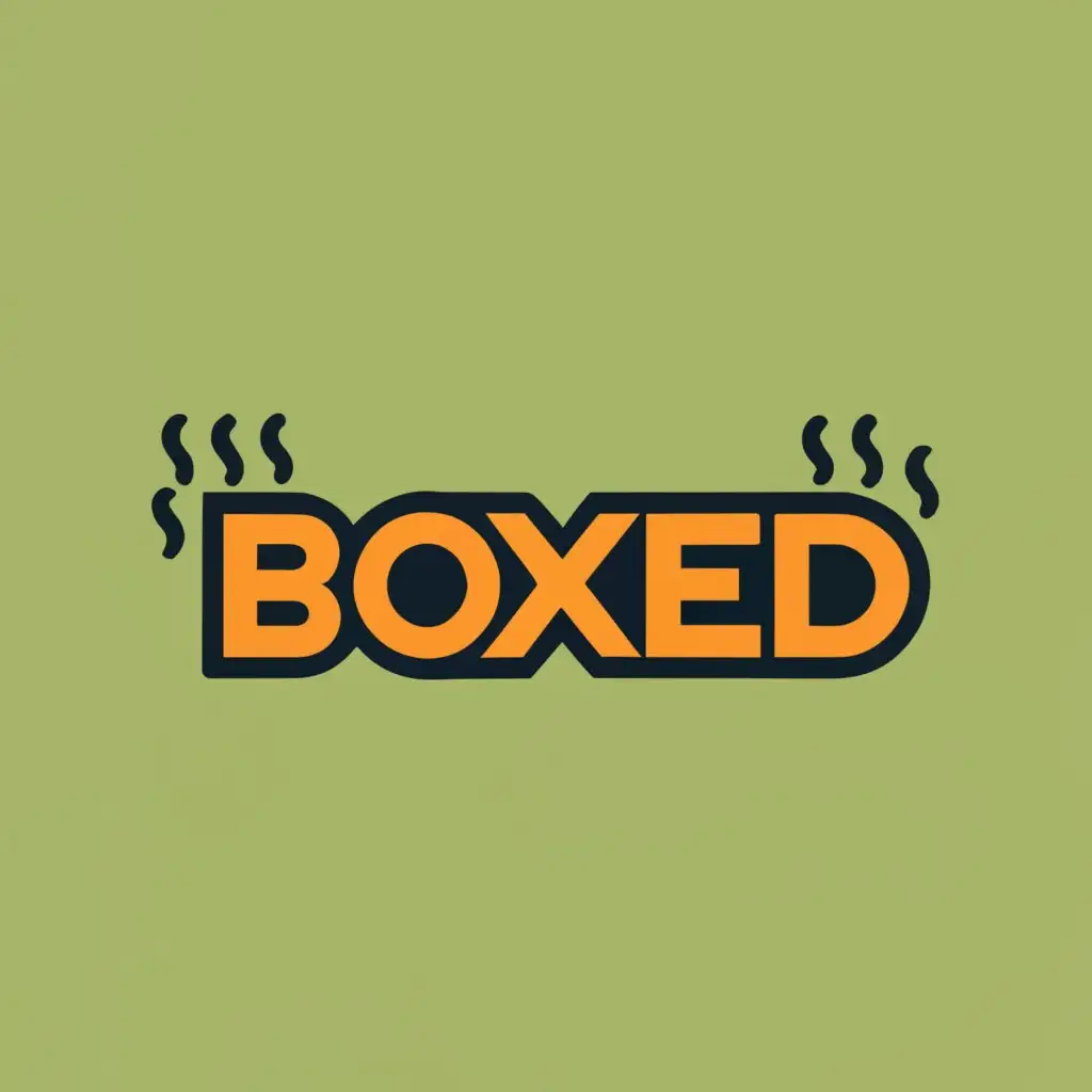 logo, Hot food, with the text "BoXed", typography, be used in Restaurant industry