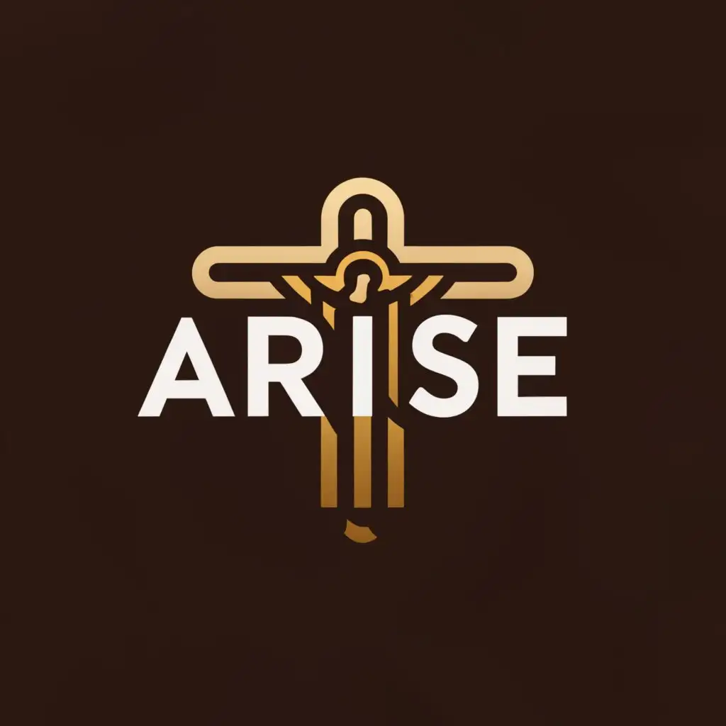 a logo design,with the text "ARISE", main symbol:JESUS,Moderate,clear background