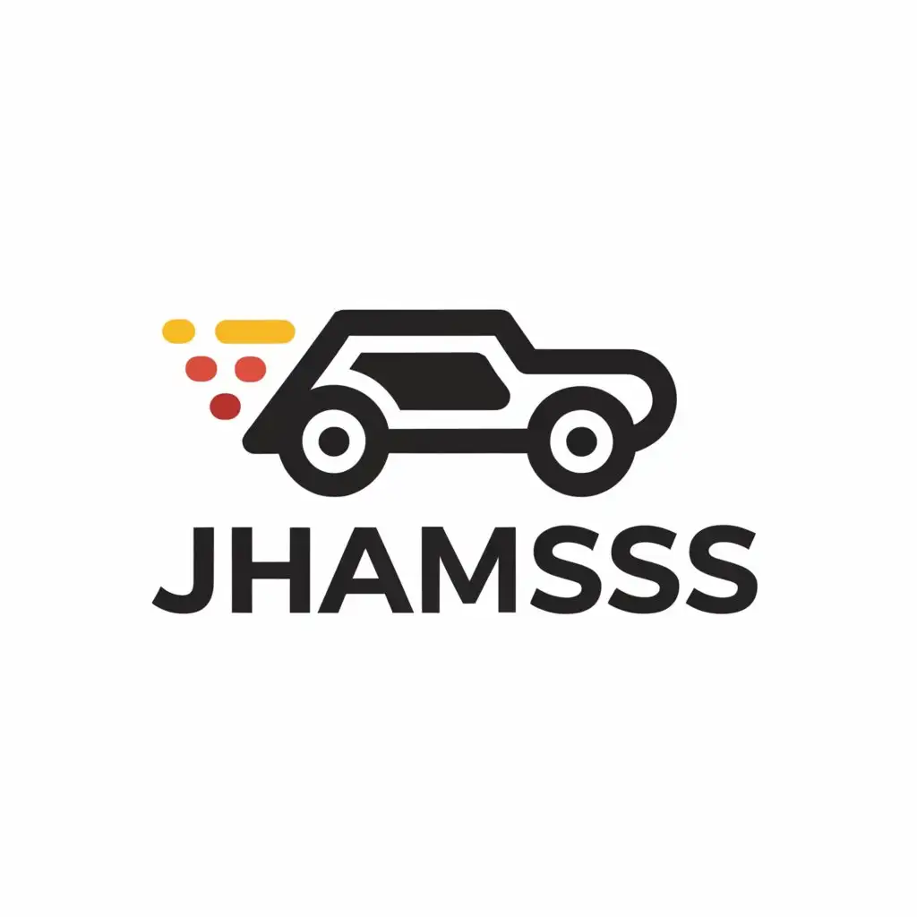 a logo design,with the text "Jhamss", main symbol:Car,Moderate,be used in Travel industry,clear background