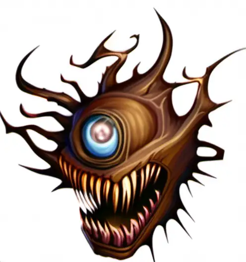 Majestic Brown Beholder in Enchanting Fantasy Setting