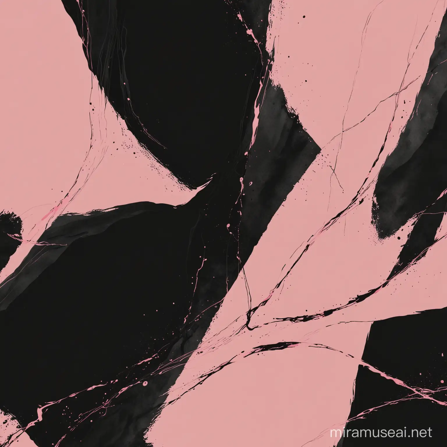 Ethereal Poetry Black and Pink Abstract Book Cover Design | MUSE AI