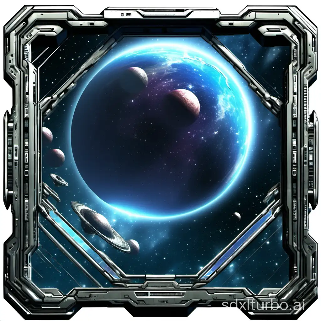 scifi frame transparent bg