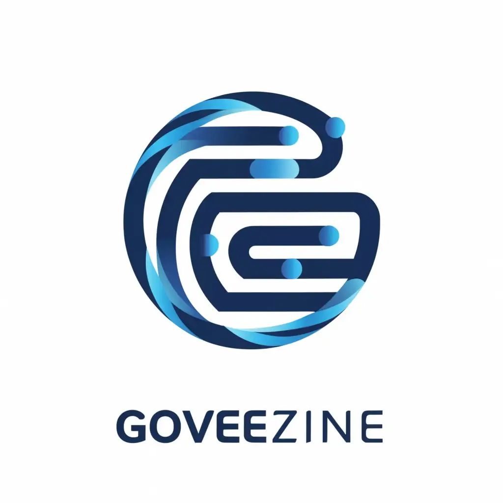 a logo design,with the text "Goveezine", main symbol:G -letter,Minimalistic,be used in Technology industry,clear background