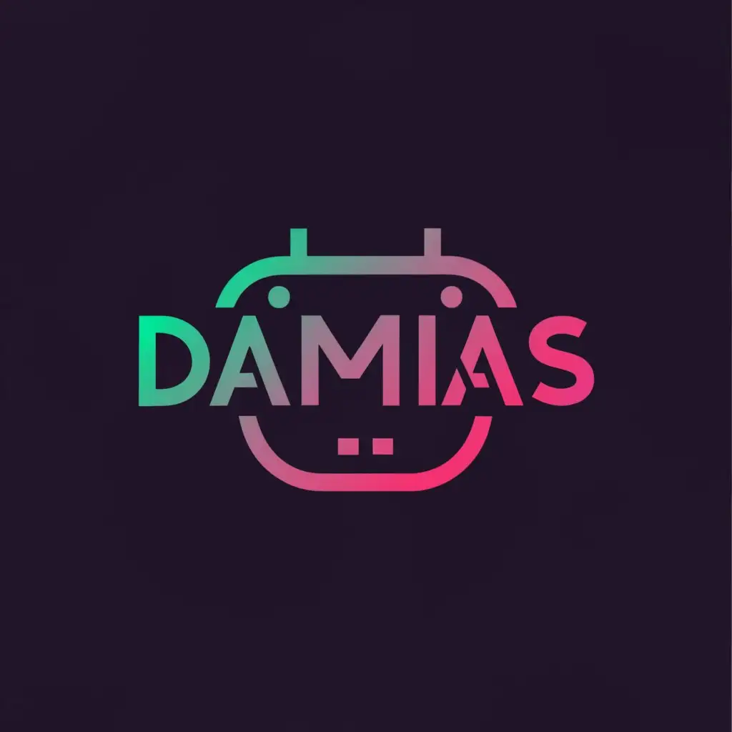 a logo design,with the text "Damias", main symbol:Games,Minimalistic,be used in Technology industry,clear background