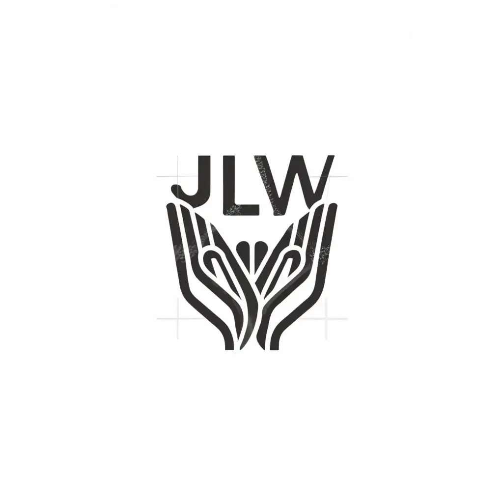 a logo design,with the text "J L W", main symbol:hands,Minimalistic,be used in Beauty Spa industry,clear background