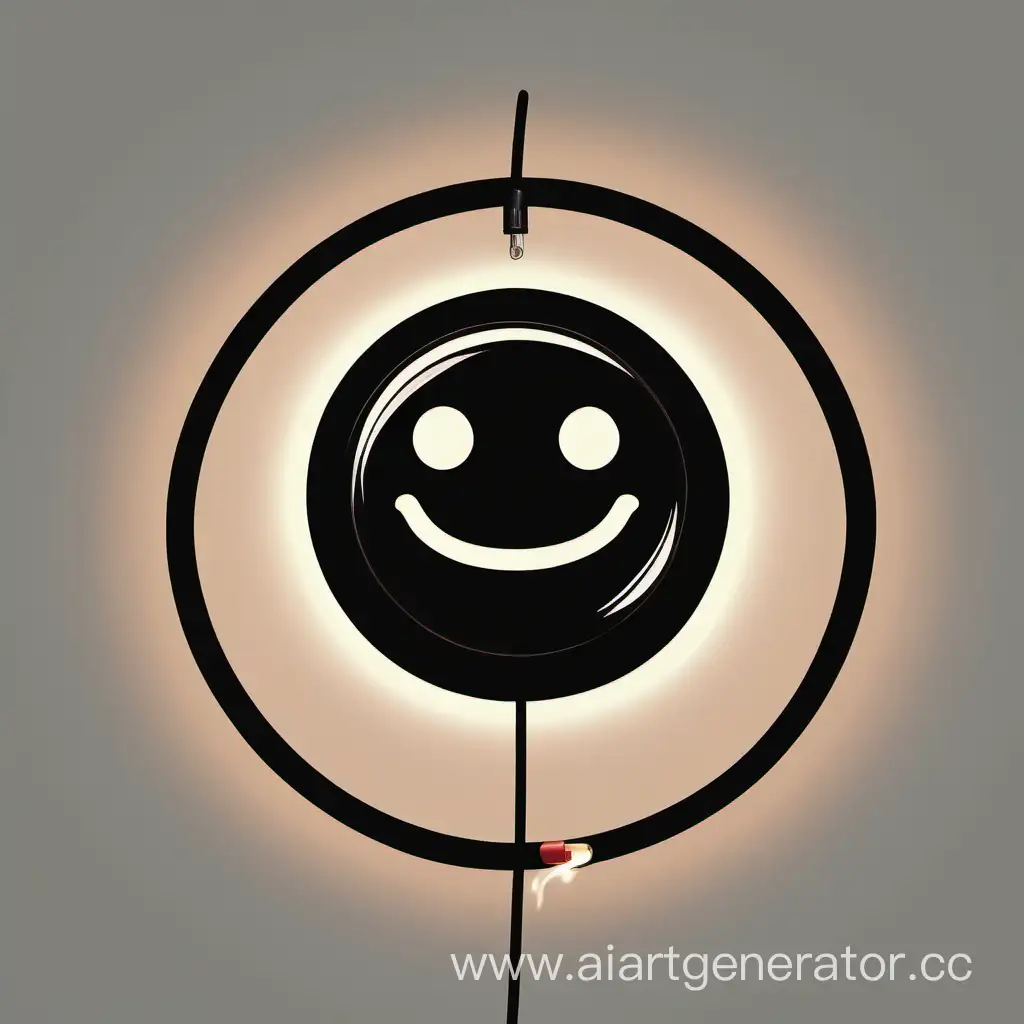 Cheerful-Smiling-Black-Circle-with-Lit-Fuse-Playful-Cartoon-Illustration