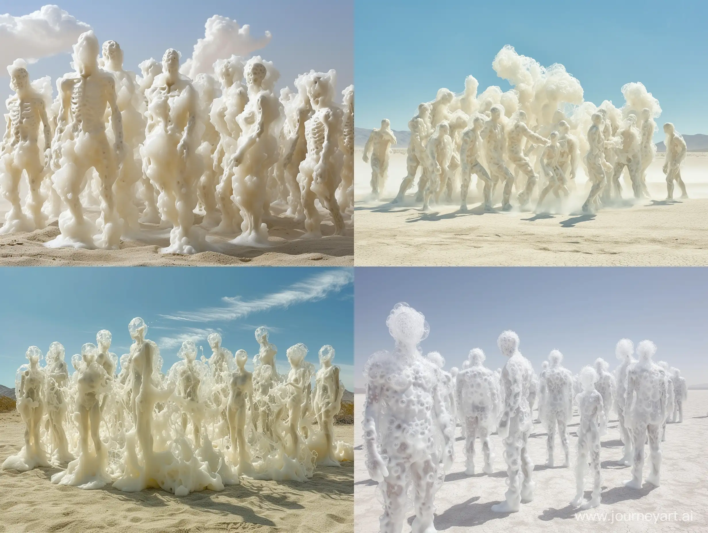 Foamy-Water-Human-Figures-Gathering-in-Desert
