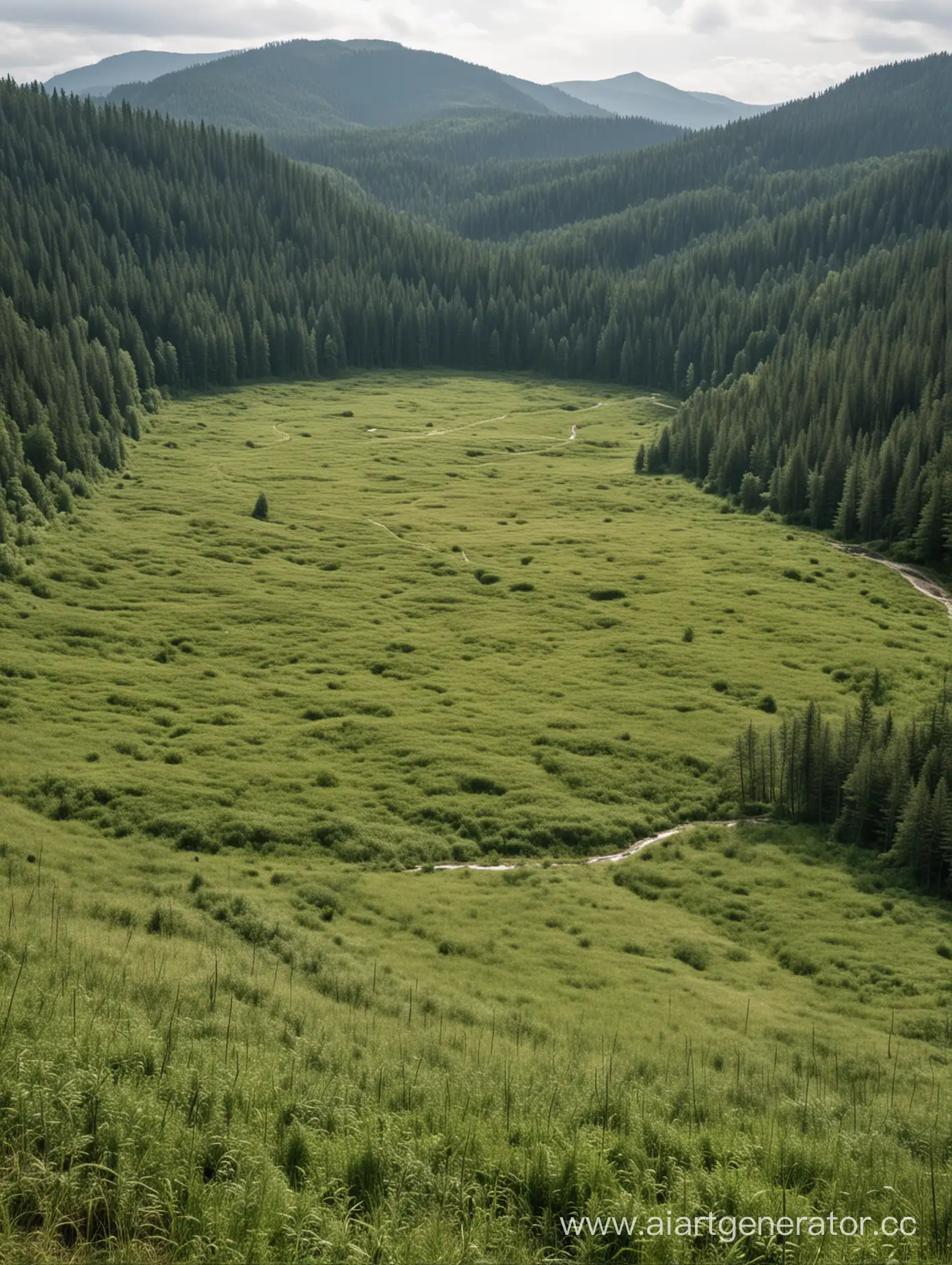 Serene-Forest-Clearing-with-Mountain-View