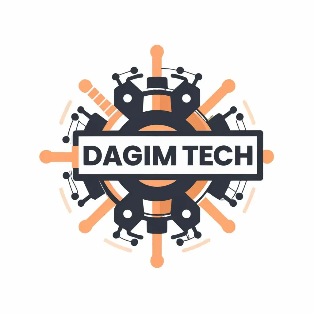 logo, circle, with the text "Dagim tech", typography, be used in Technology industry