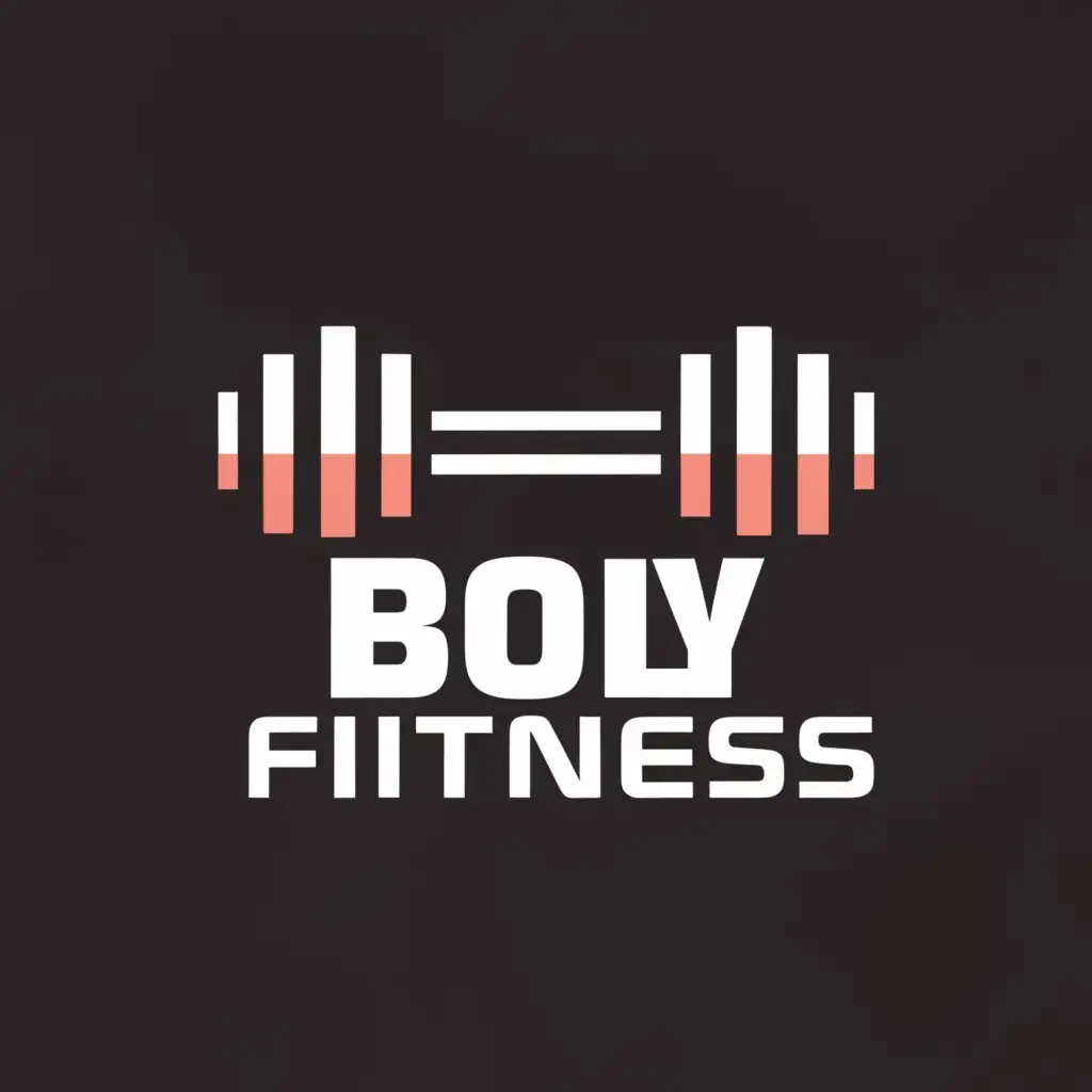 a logo design,with the text "Body Fitness", main symbol:dumbbells,Moderate,be used in Sports Fitness industry,clear background