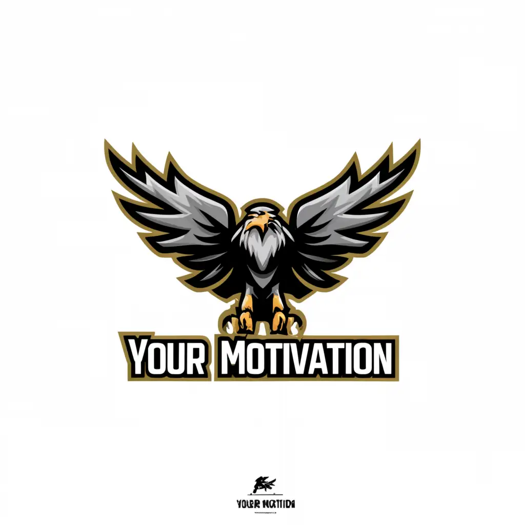 a logo design,with the text "Your Motivation", main symbol:An eagle,Moderate,be used in Sports Fitness industry,clear background