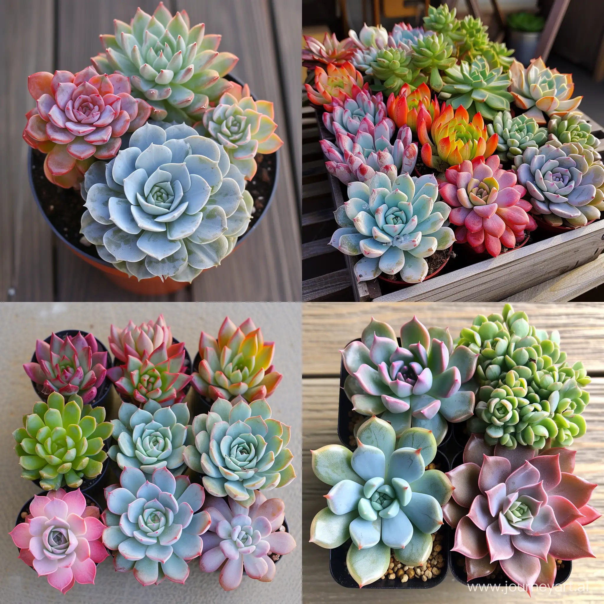 Vibrant-Echeveria-Succulents-Arrangement