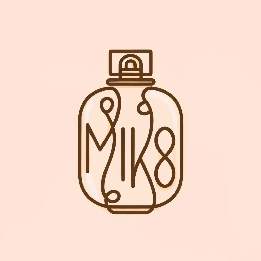 logo, Perfume bottle, with the text "Miko", typography, be used in Beauty Spa industry