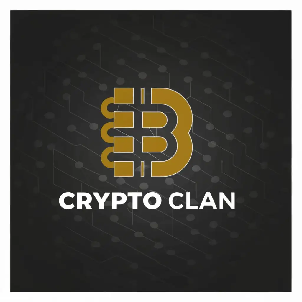 a logo design,with the text "crypto clan", main symbol:logo style btc,Moderate,clear background